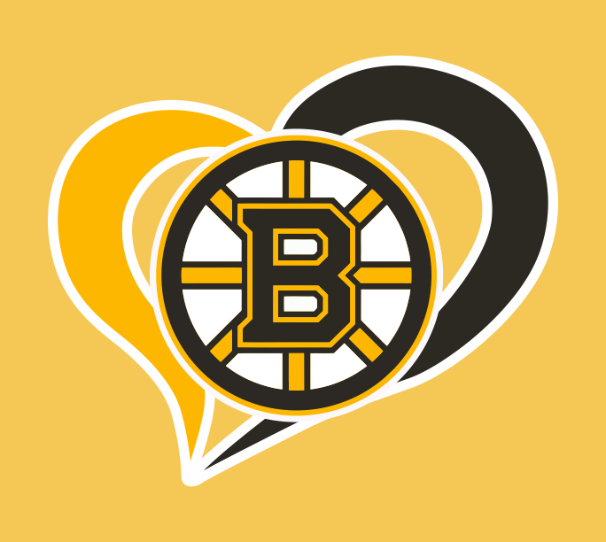 Boston Bruins Heart Logo vinyl decal